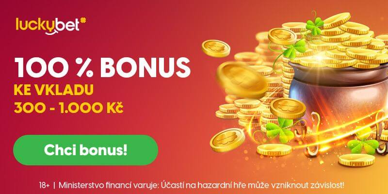 Luckybet bonus 100% až 1000 Kč